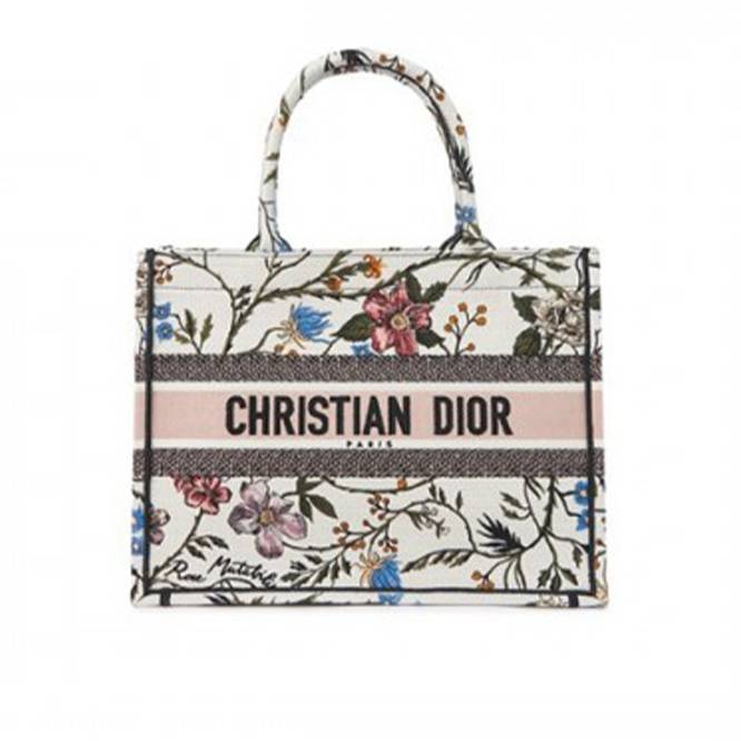 DIOR ROSA MUTABILIS BOOK TOTE (SMALL )  M1296ZRTN_M918 (26.5cm*21cm*14cm)